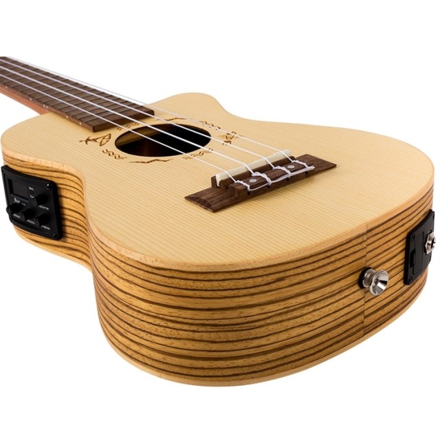 Koncerta elektro-akustiskā ukulele Flight DUC-328-CEQ