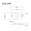 Ģitāras ligzda ar metāla nosegu MS-32-CH